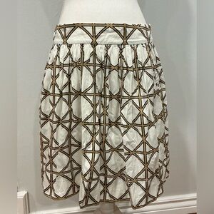 Geometric Print midi skirt